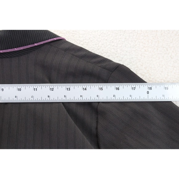 Torrid Womens Size 3 Pinstripe Blazer Pink Trim Bow Pockets Tie Back NWT - Picture 14 of 16